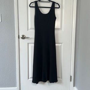Mango Black Ribbed Maxi Dress with Slip